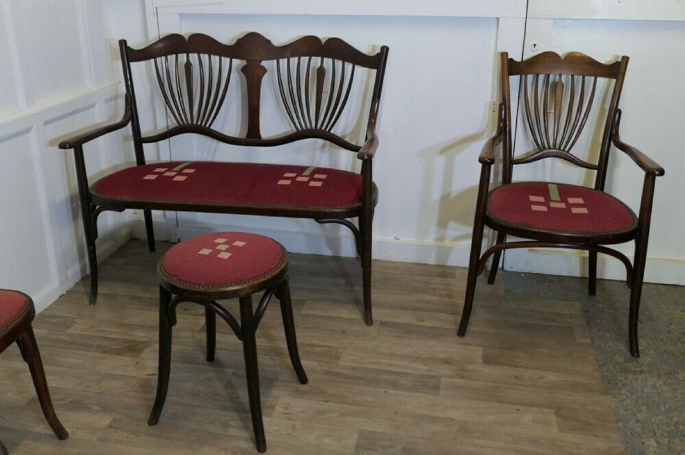 Very Rare Baumann Bentwood Salon Suite photo vinterior