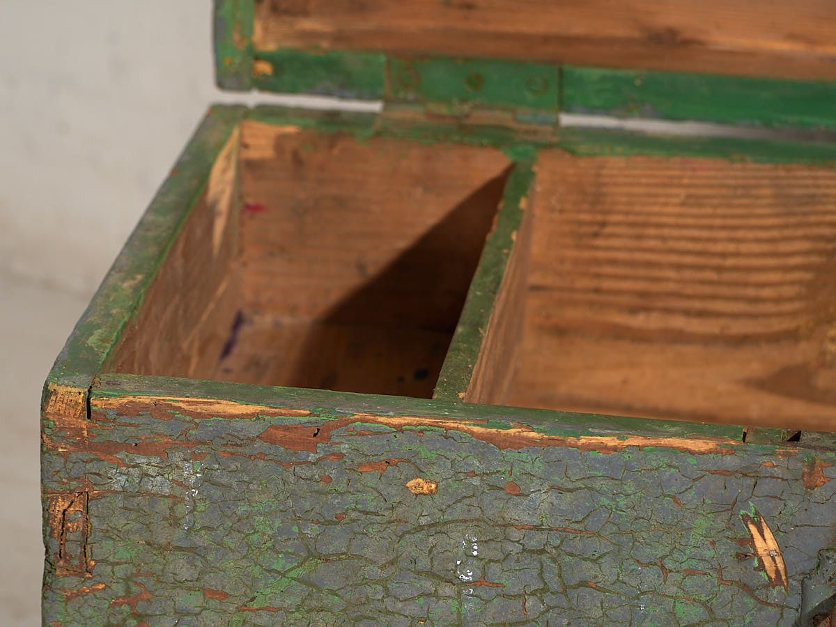 Antique Green Patina Military Box (C.1910) #67 photo buy