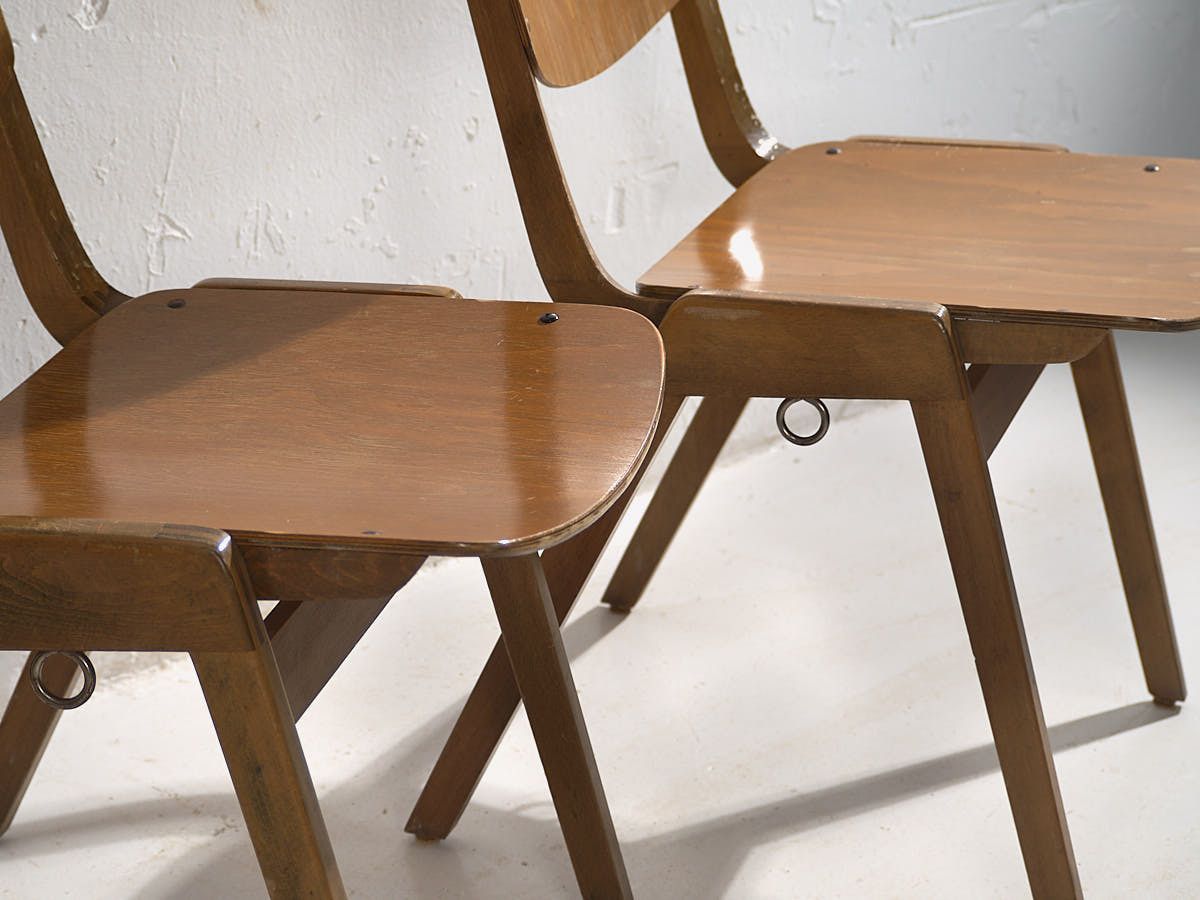 Vintage Thonet Lounge Chairs (C.1950). Set Of 2 Pieces photo for sale