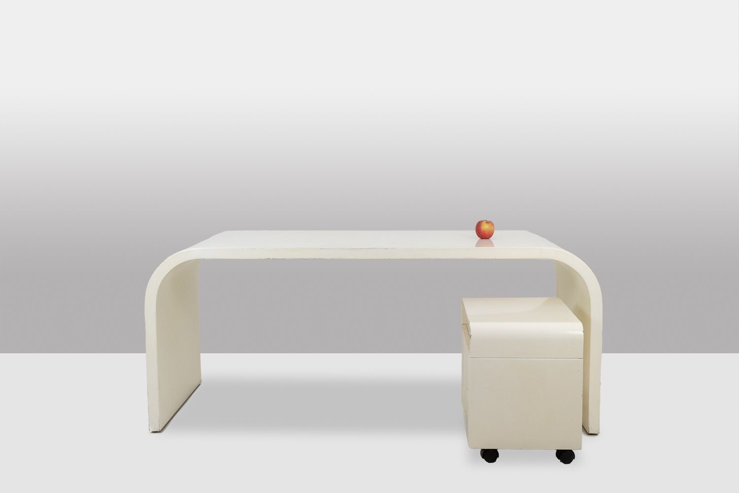 White Desk 1970, 1970s, Plywood photo 5400.0