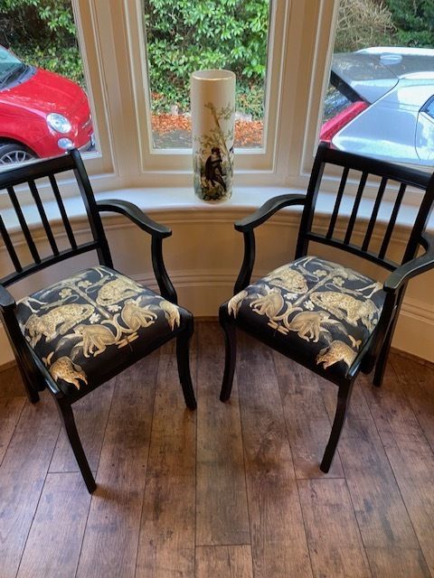 photo furniture Animal Print Velvet Dining Chairs   Set Of 4/6
