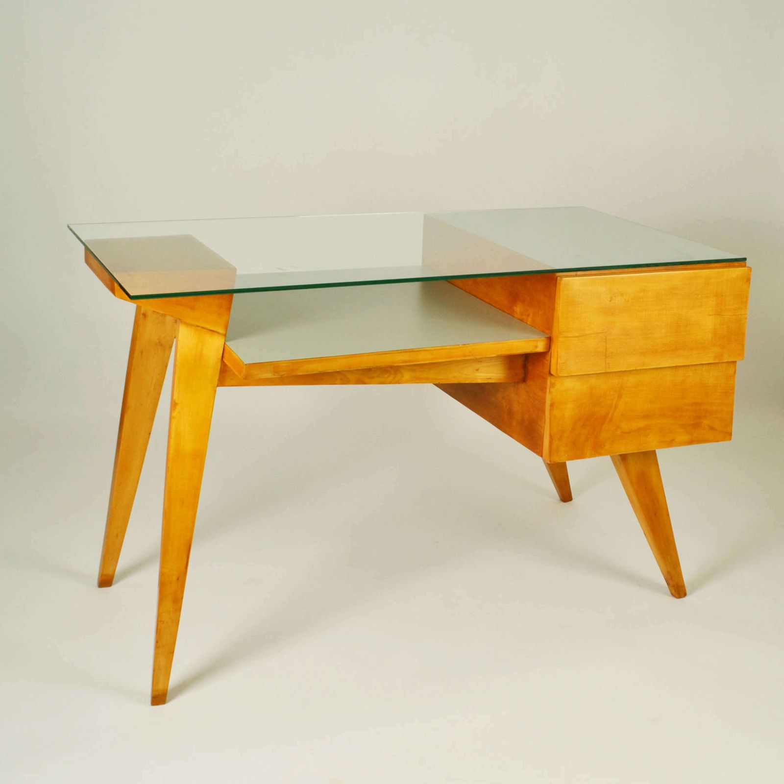 6500.0 Italian 1950's Desk And Chair In The Manner Of Gio Ponti photo