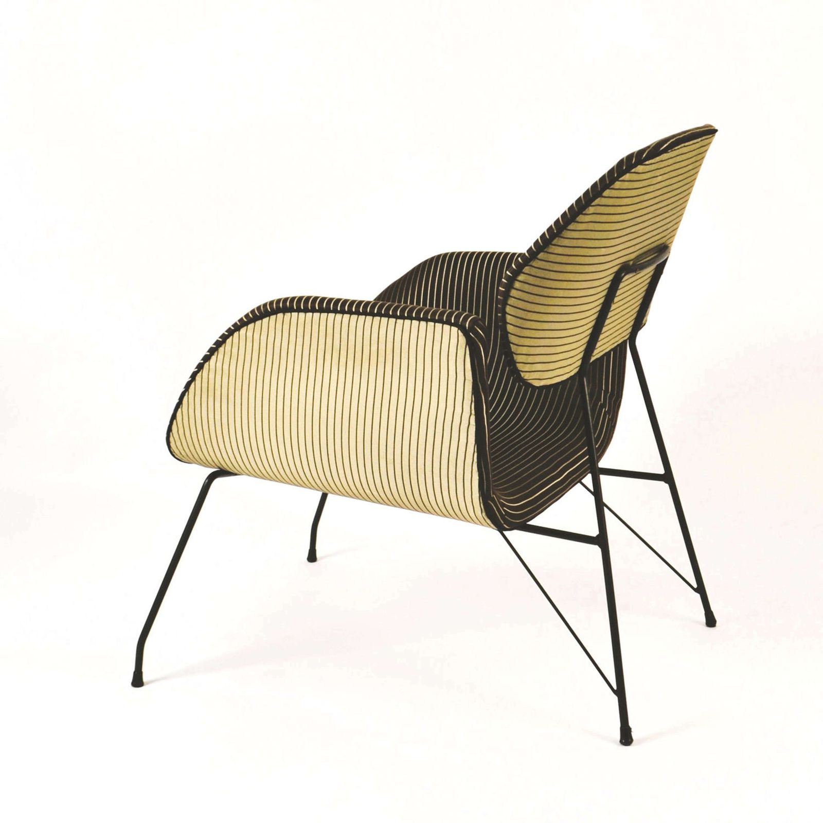 photo for sale Pair Of Modernist Lounge Chairs On Metal Legs, Carlo Hauner & Eisler