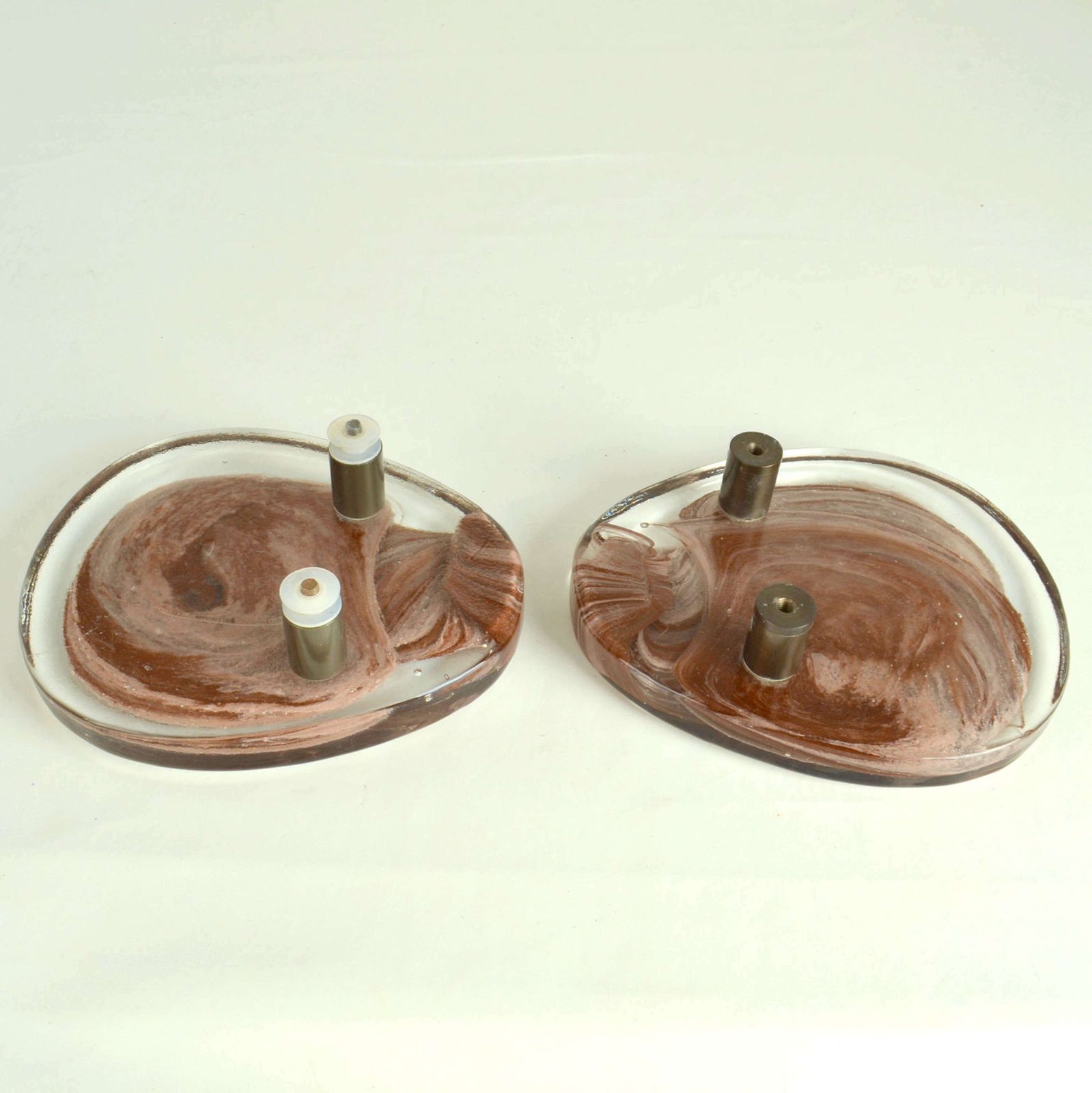 photo vinterior Architectural Pairs Of Pink Glass Push Pull Double Door Handles