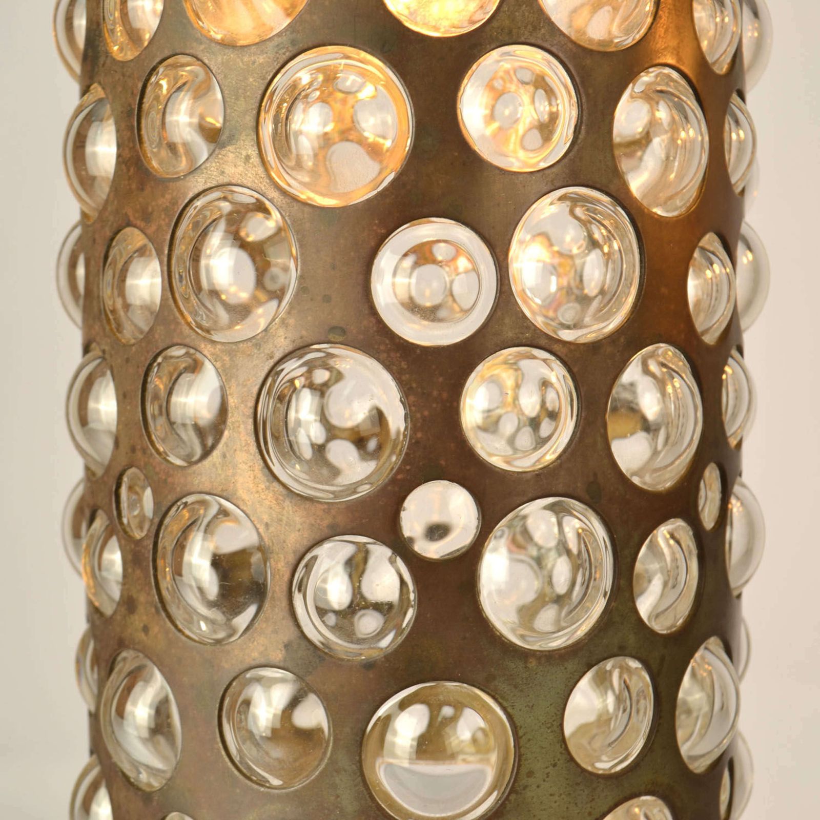 Pendant Lamps By Rupert Nikoll, Vienna, 1950's In Brass & Blown Glass photo for sale