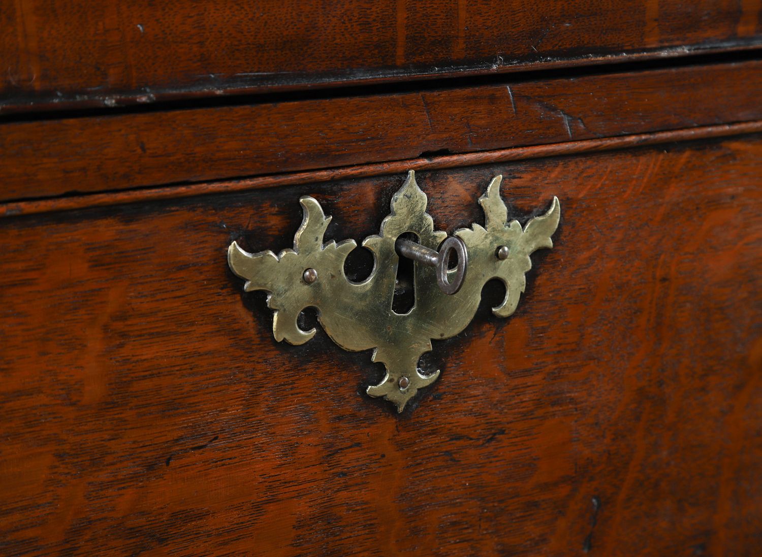 Irish Georgian Chippendale Oak Chest On Chest Of Drawers Tallboy Highboy Secretaire Writing Desk (Circa 1780) photo vintage