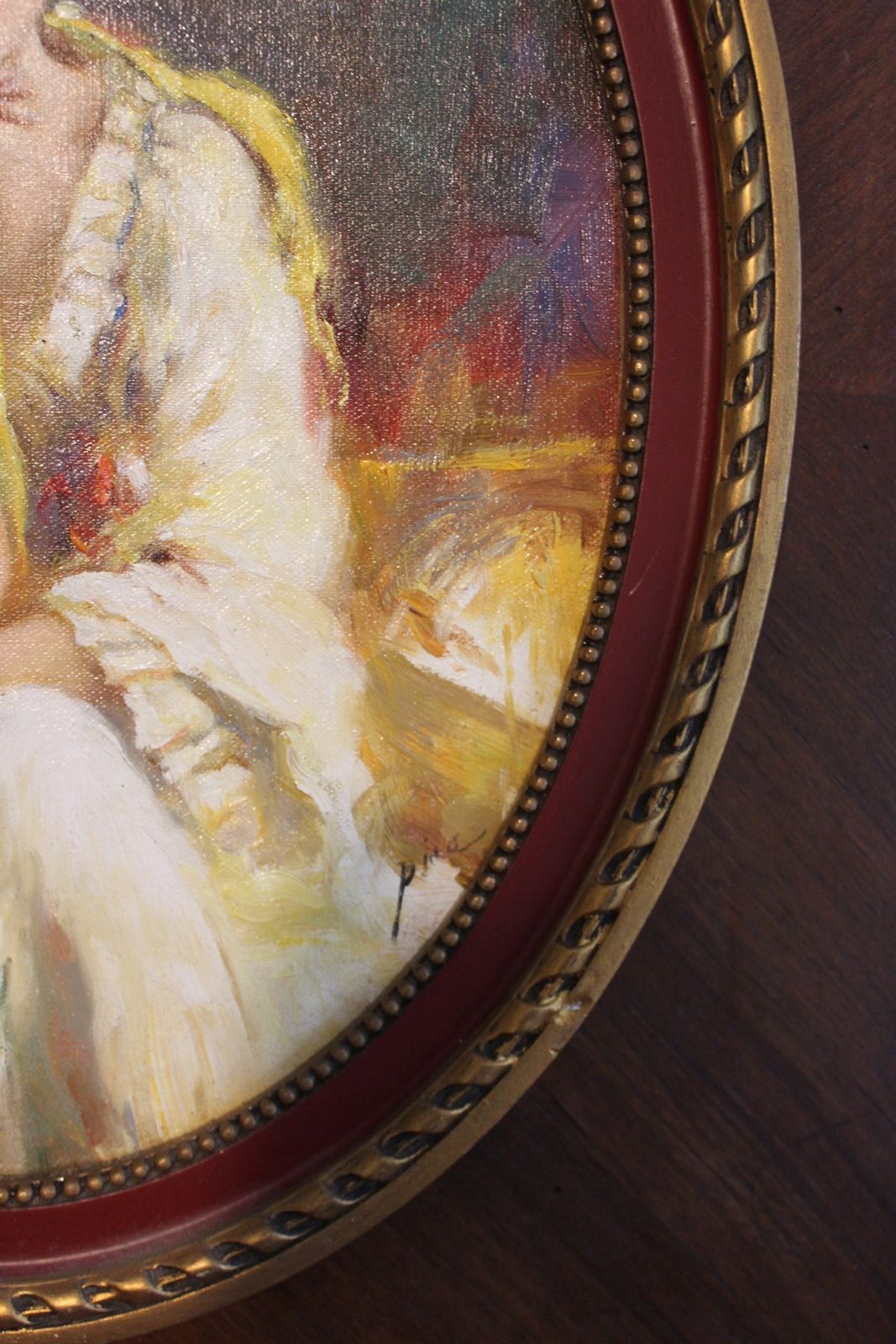 Italian Portrait Oil On Board Of A Italian Beautiy photo buy