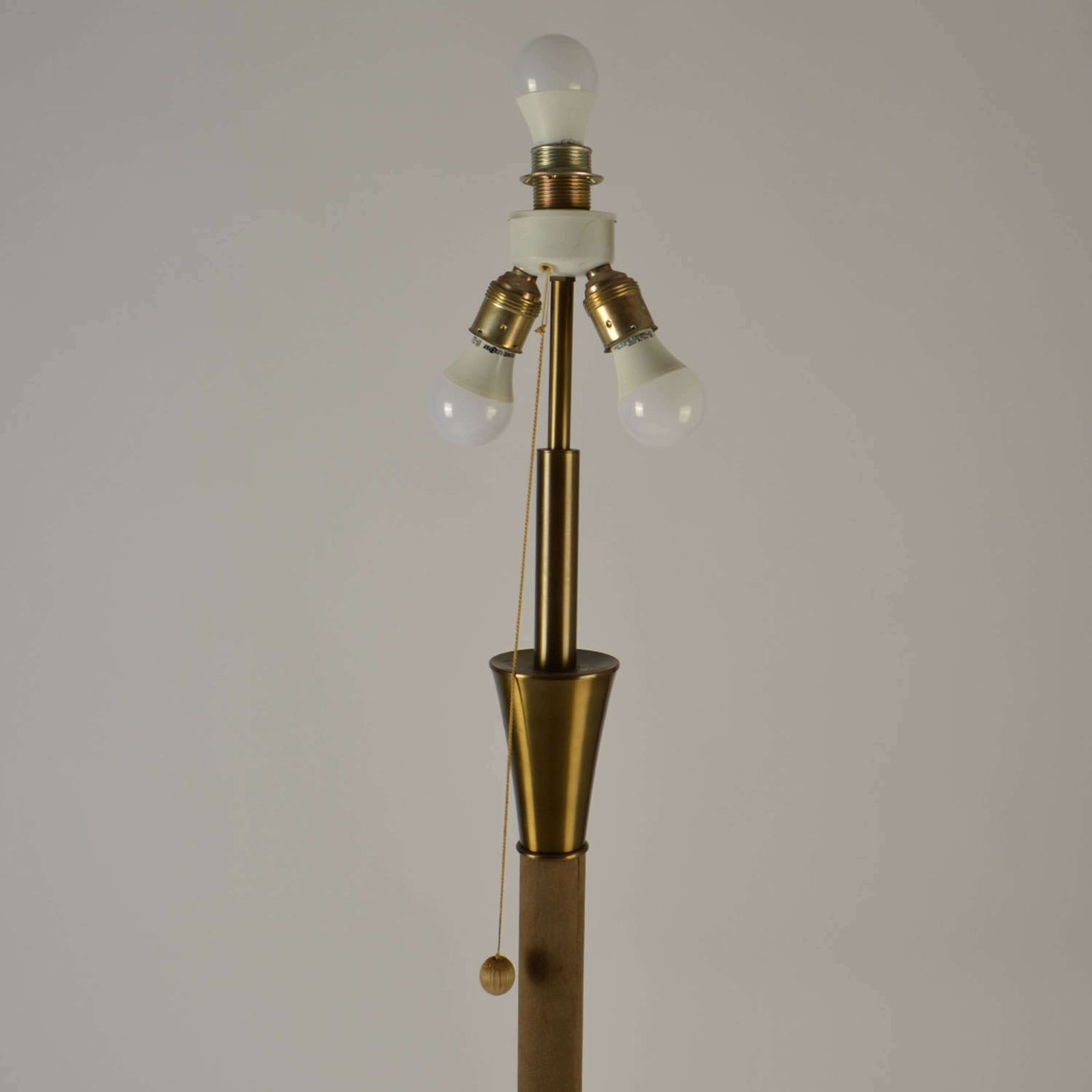 Lighting Charlotte Wawer Parchment Leather And Brass Floor Lamp 1960s photo