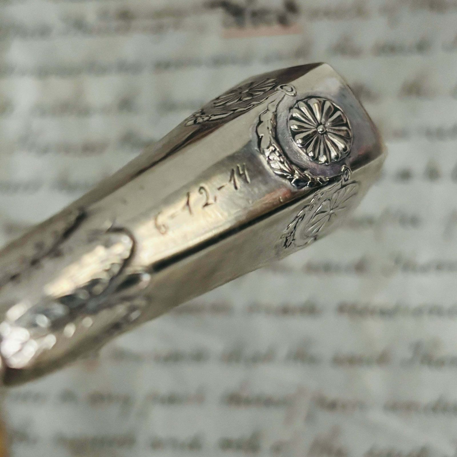 photo for sale Antique Silver Plate Wax Seal Stamp