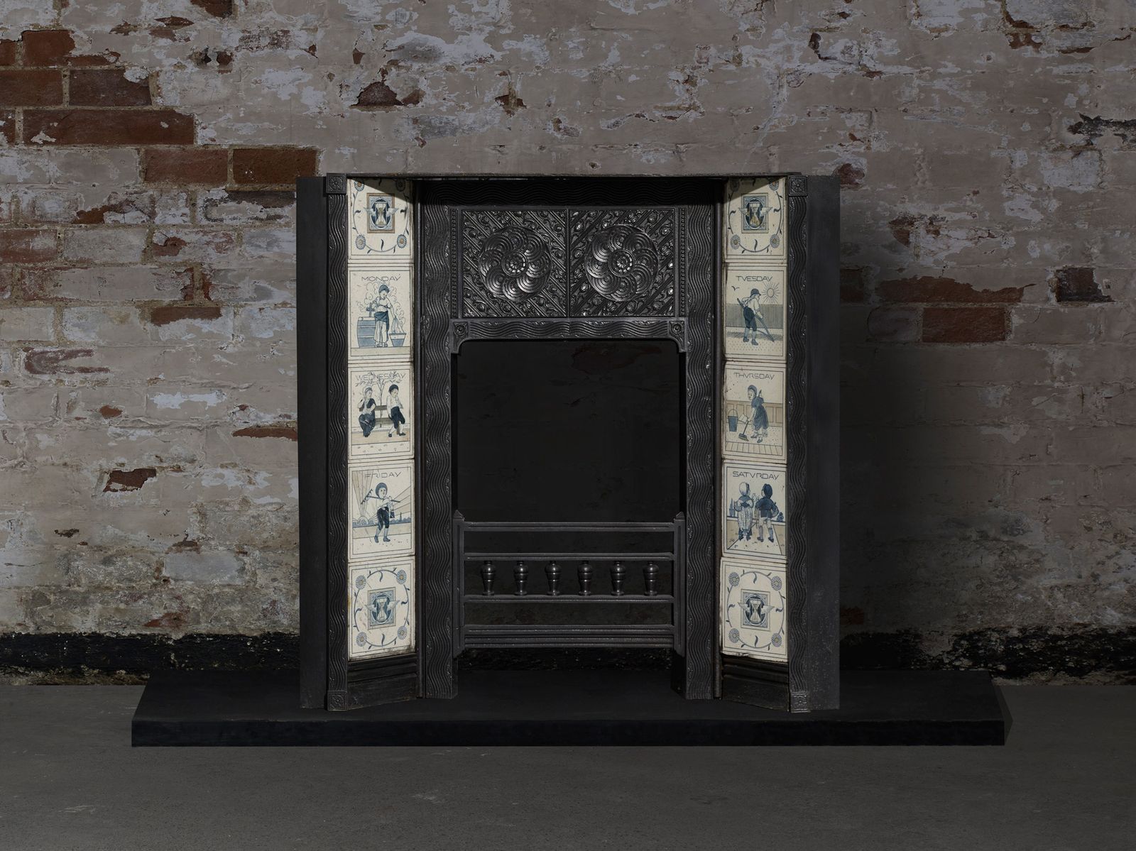 Original Tiled Insert, 1920s, Iron