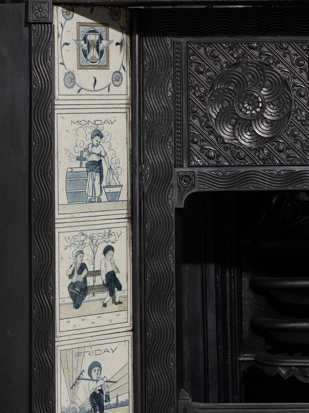 Original Tiled Insert, 1920s, Iron photo Home Fixtures