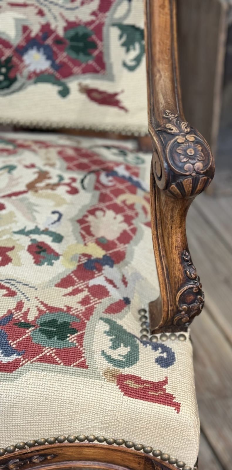Lovely French Walnut Arm Chair photo 895.0