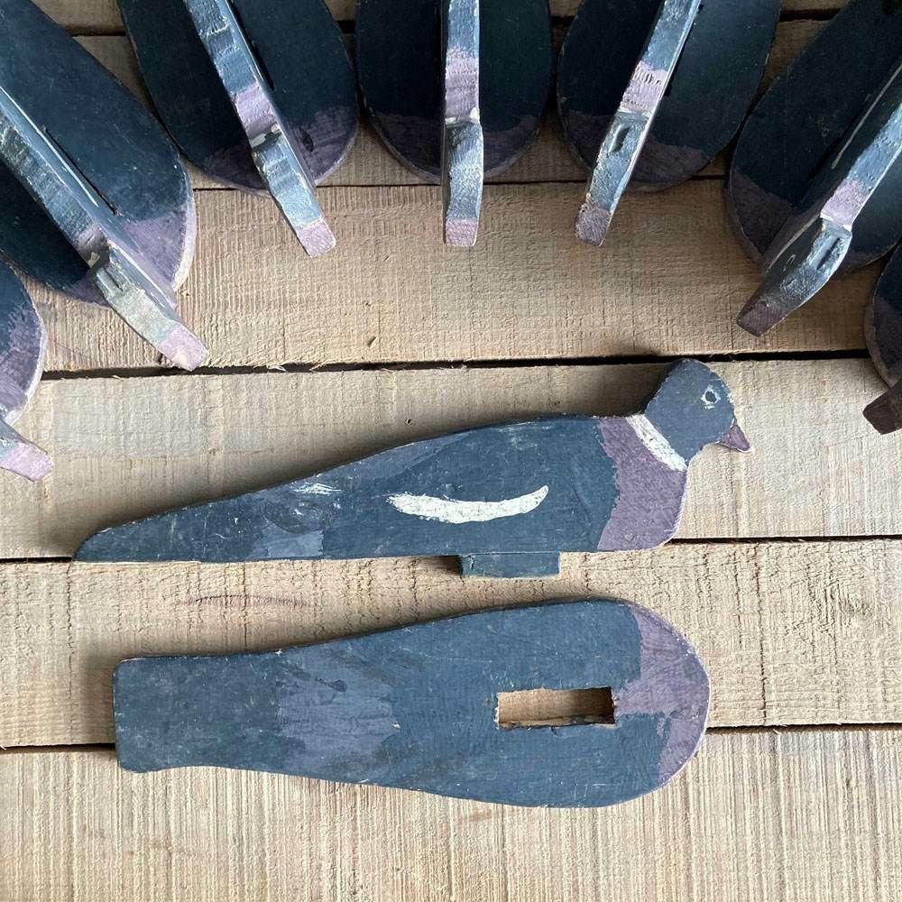 photo for sale Naive Wooden Pigeon Decoys, 1930s