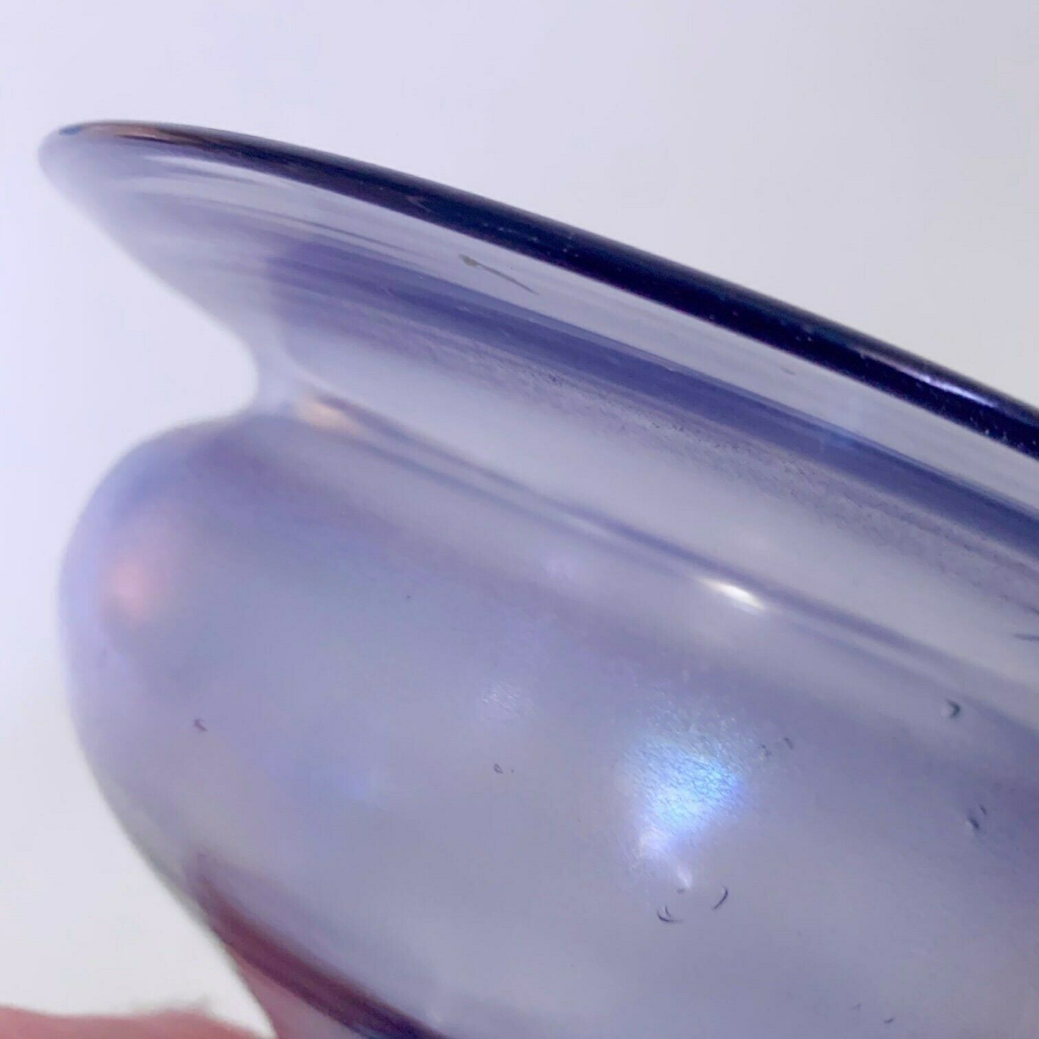 Art Nouveau Iridescent Glass Loezt Kralik Vase Dish Bohemian 1900 photo Home Decor