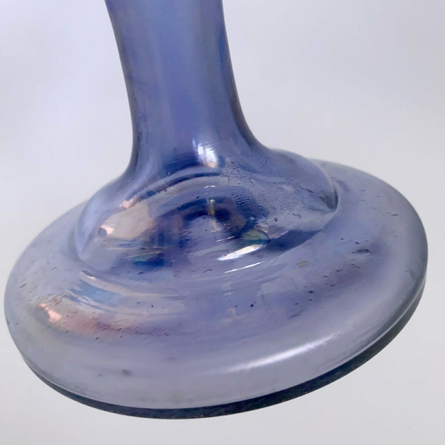 Art Nouveau Iridescent Glass Loezt Kralik Vase Dish Bohemian 1900 photo vinterior