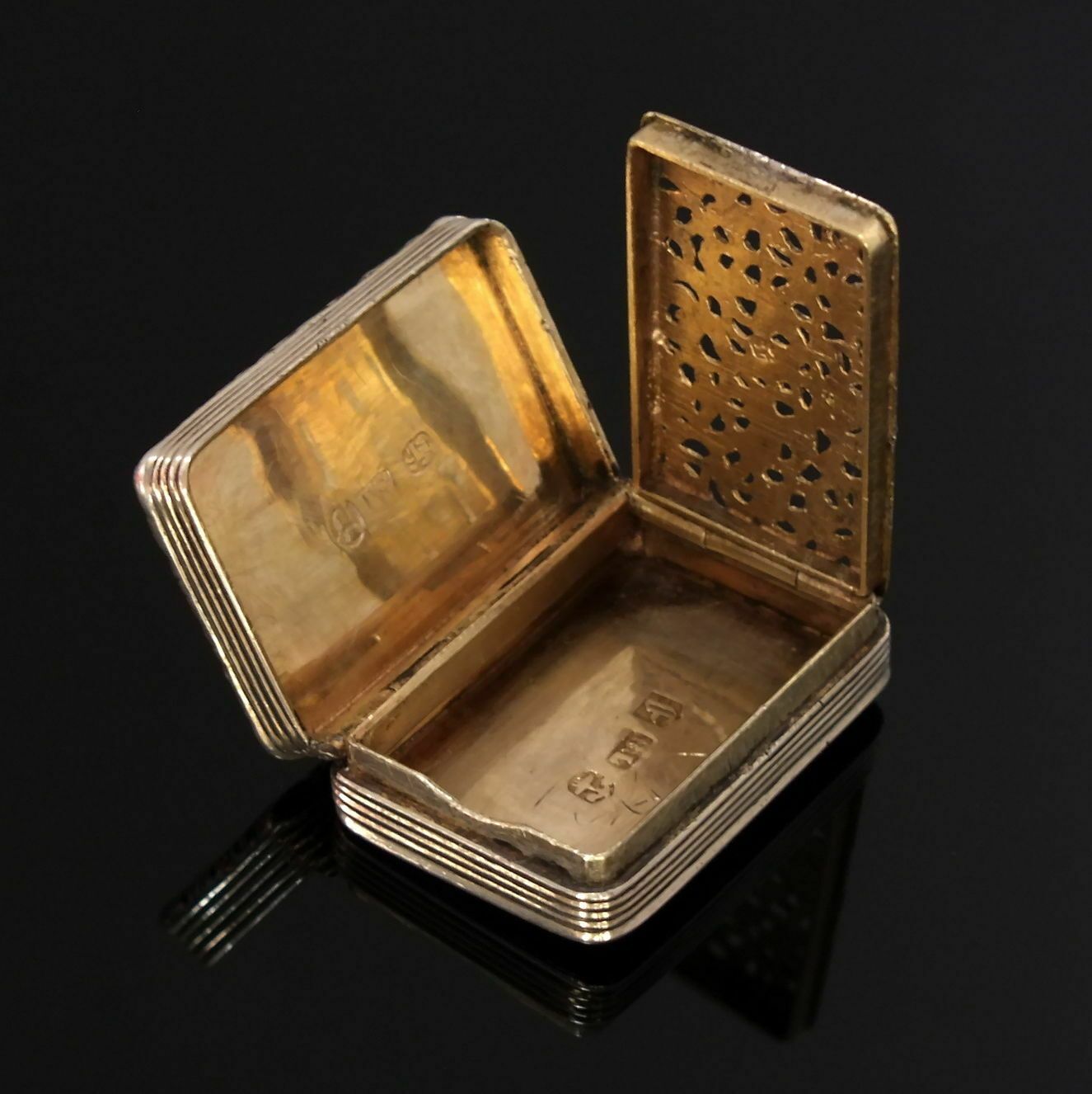 Georgian Silver Vinaigrette By Thomas Shaw Birmingham 1829 photo furniture