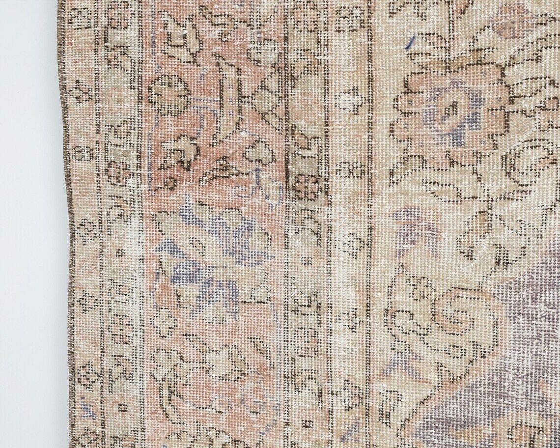 Vintage Rug Turkish Rug Faded Rug Muted Rug Oushak Rug Area Rug Turkey Rug Antique Rug Handmade Rug Area Rug photo 983.0