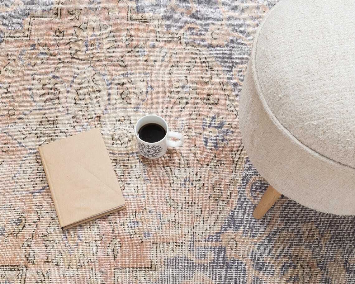 photo furniture Vintage Rug Turkish Rug Faded Rug Muted Rug Oushak Rug Area Rug Turkey Rug Antique Rug Handmade Rug Area Rug