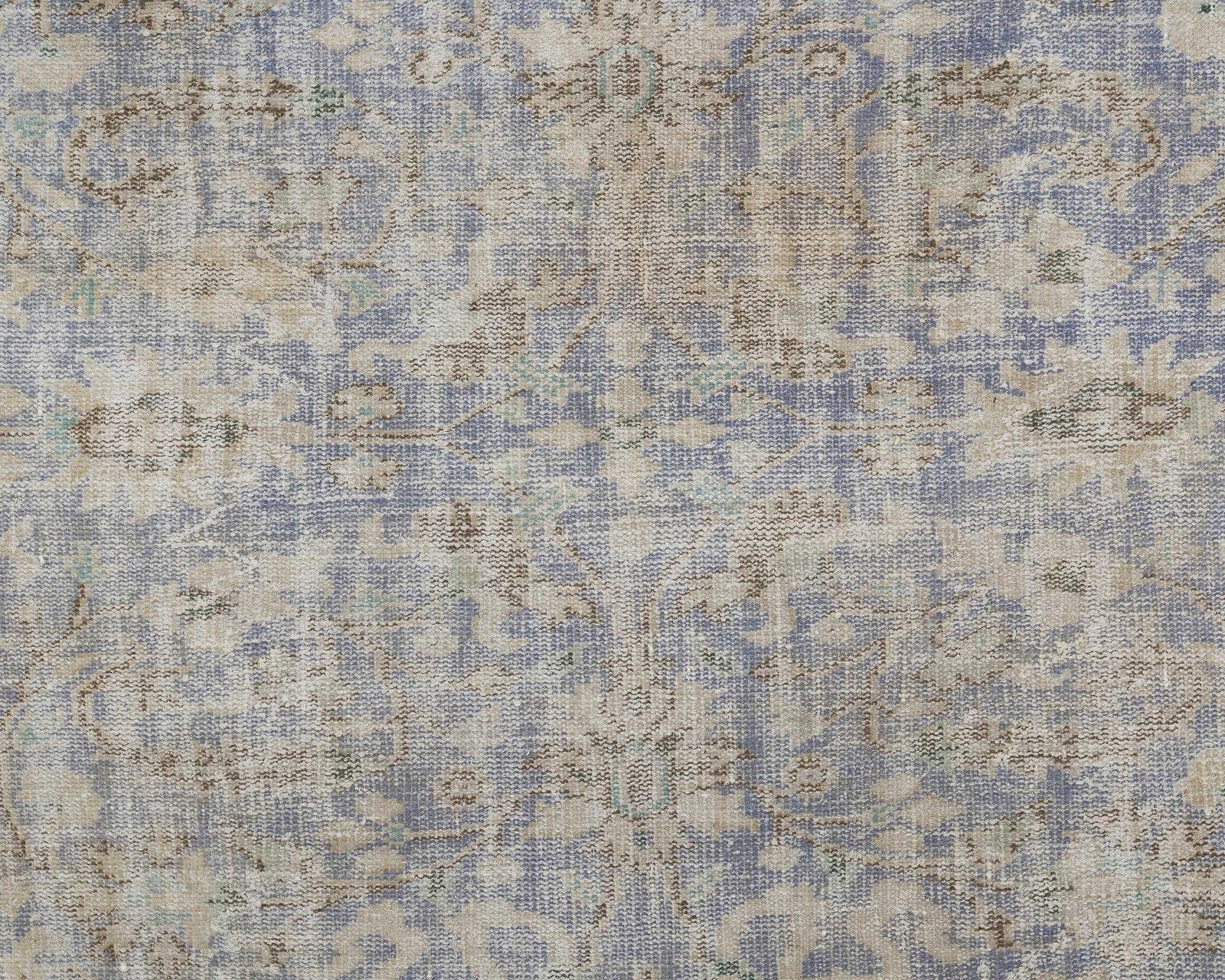 7x9 Turkish Rug, Purple Blue Rug, Low Pile Rug, Antique Rug, Anatolian Rug, İnterior Rug, Living Room Rug, Handmade Rug, Entryway Rug, A4706 photo for sale