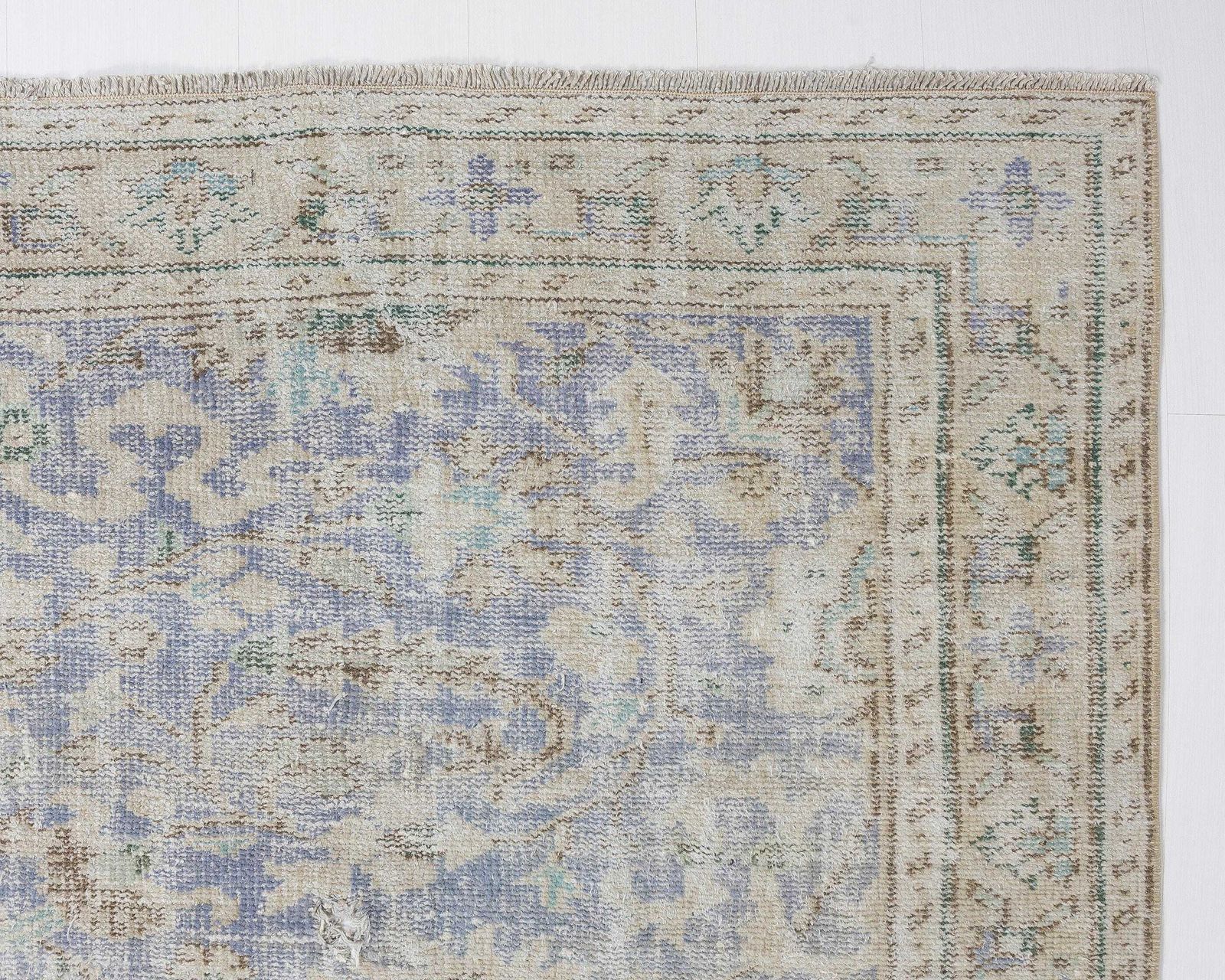 7x9 Turkish Rug, Purple Blue Rug, Low Pile Rug, Antique Rug, Anatolian Rug, İnterior Rug, Living Room Rug, Handmade Rug, Entryway Rug, A4706 photo buy