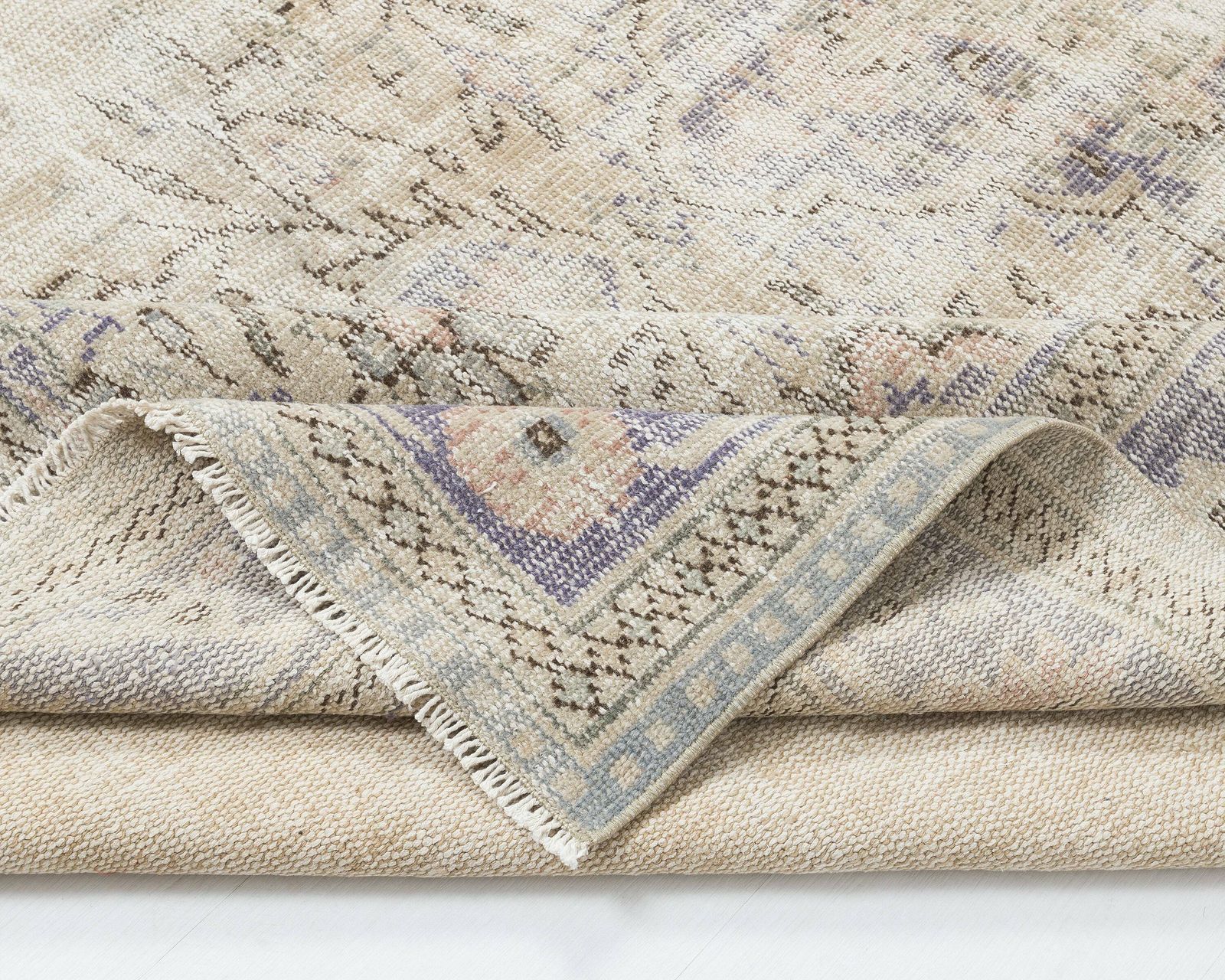 photo for sale 7 X 10.3 Vintage Rug, Antique Turkish Rugs, Low Pile Rug, Oushak Rug, Anatolian Rug, Handmade Rug, Naturel Rug, Handknotted Rug, Neutral Rug