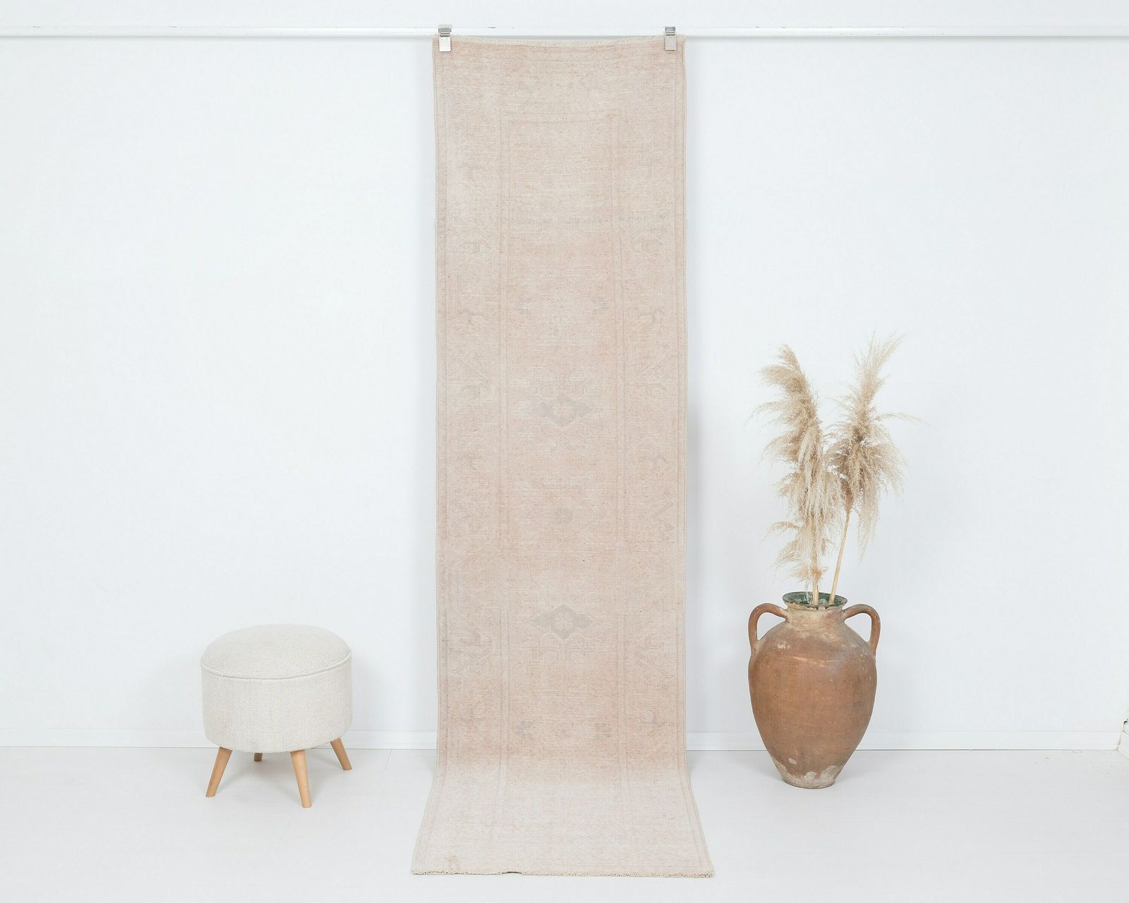 Oushak Runner, Turkish Runner Rug, Neutral Runner, Oushak Runner, Anatolian Rug, Beige Runner Rug,Kitchen Runner Rug,Antique Runner Rug