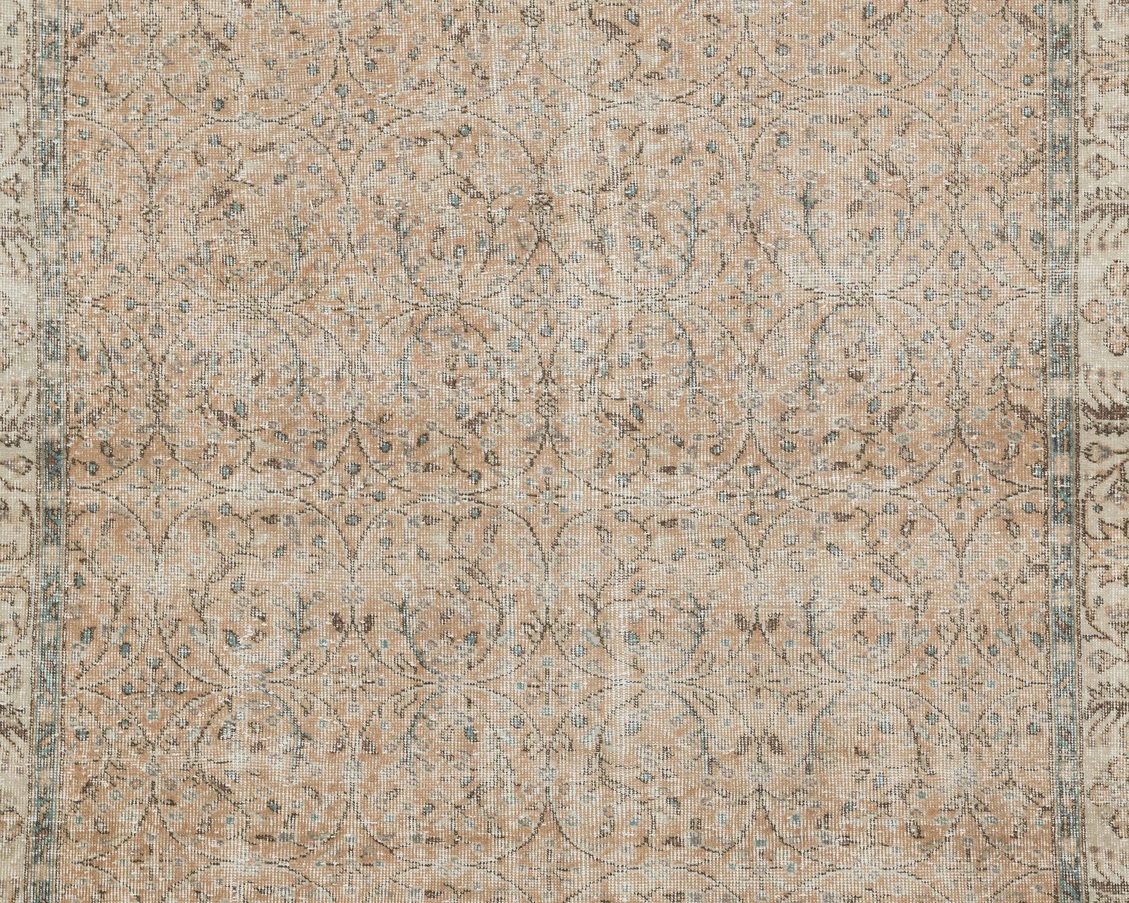 6x9 Vintage Rug, Neutral Turkish Rug, Handmade Rug, Oushak Rug, Antique Rug, Low Pile Rug, Faded Rug, Living Room Rug, Area Rug photo Textiles