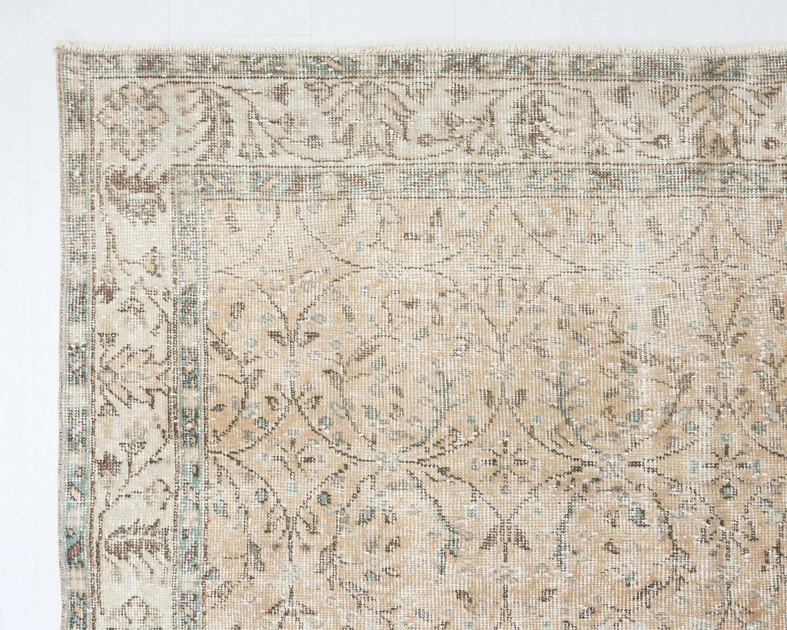 6x9 Vintage Rug, Neutral Turkish Rug, Handmade Rug, Oushak Rug, Antique Rug, Low Pile Rug, Faded Rug, Living Room Rug, Area Rug photo buy