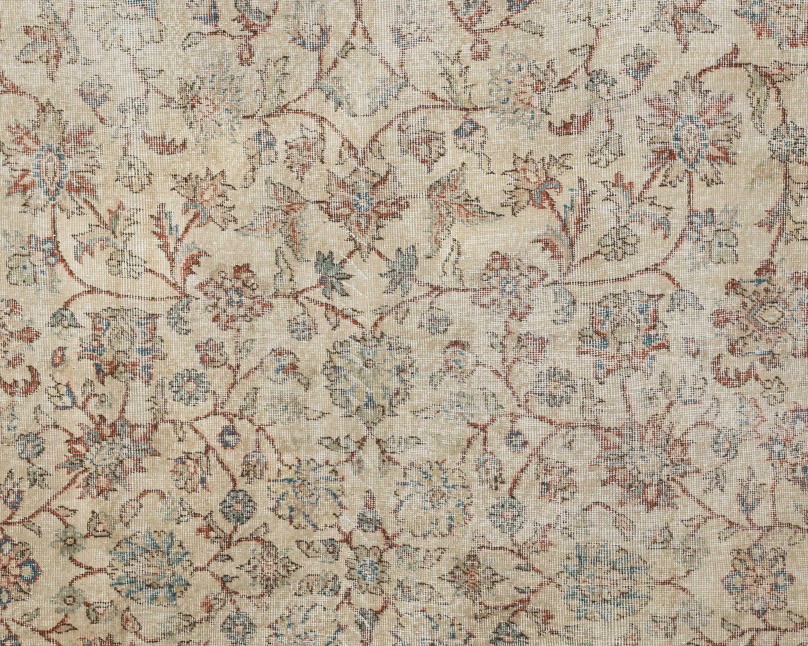 8 X 11.5 Turkish Rug, Vintage Rug, Low Pile Rug, Anatolian Rug, Naturel Wool Rug, Handmade Rug, Living Room Rug, Antique Rug, Oushak Rug photo for sale