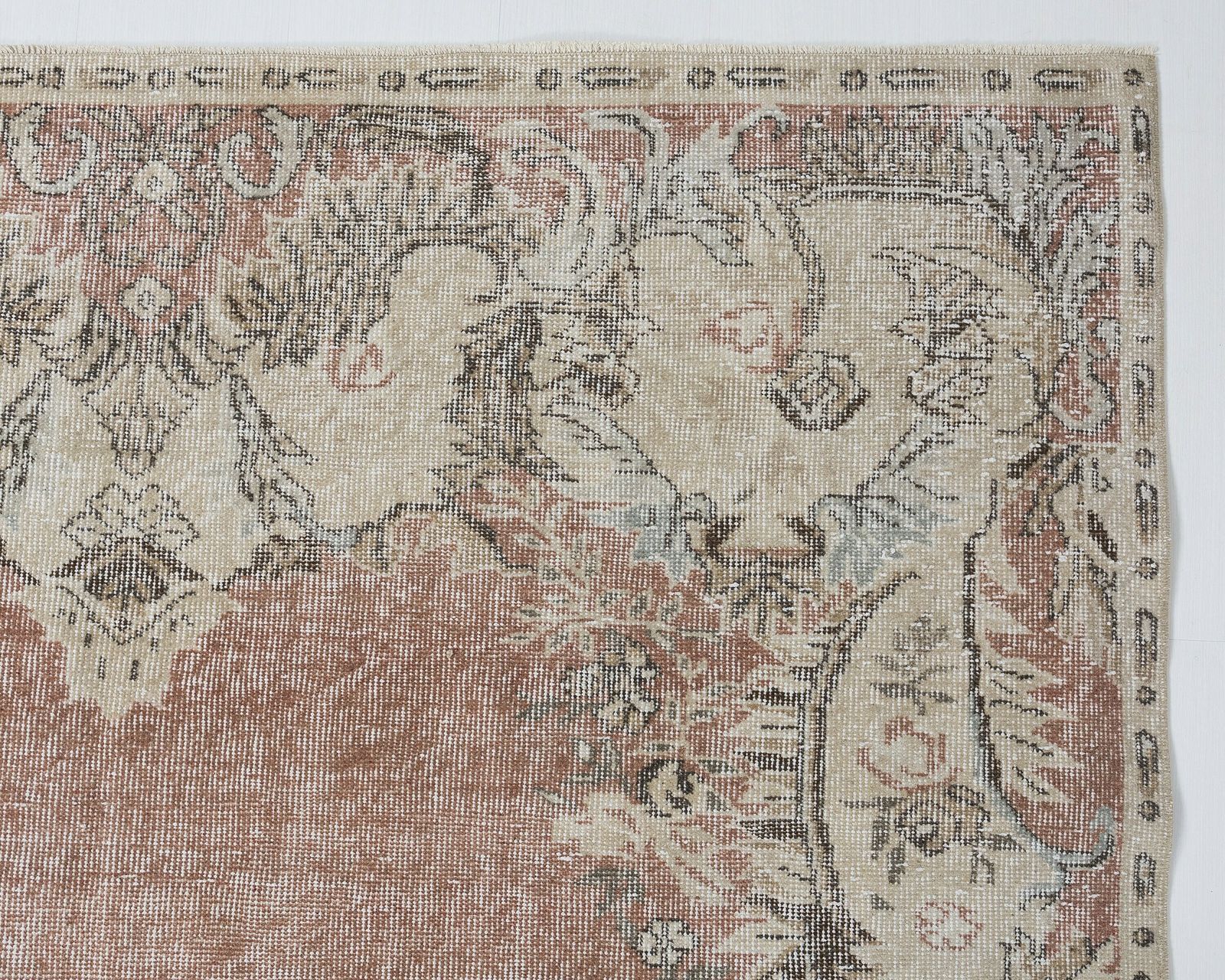 6x9 Turkish Rug, Red Vintage Rug, Handmade Rug, Oushak Rugs, Bedroom Rug, Low Pile Rug, Faded Rug, Handknotted Rug, Unique Area Rug photo vintage
