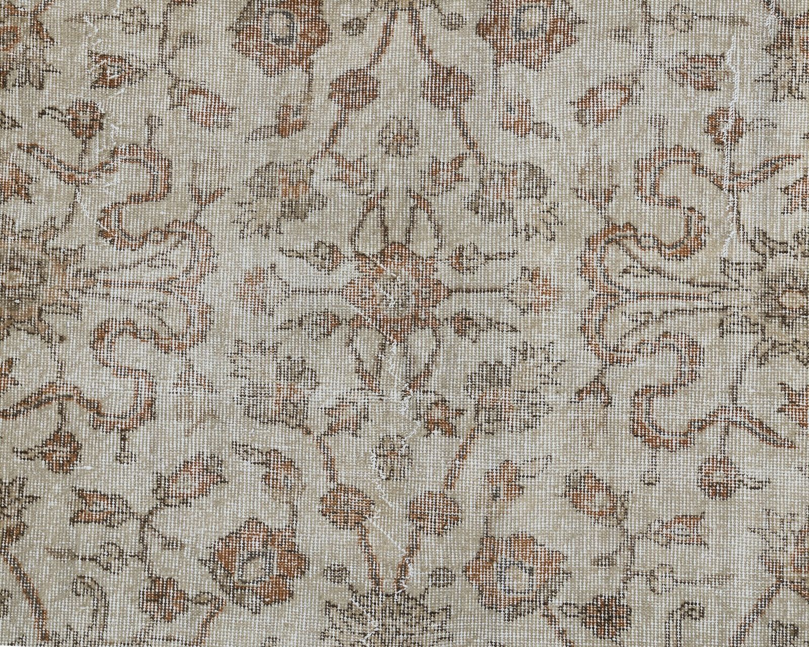 6.7 X 9.6 Feet Turkish Rug, Neutral Vintage Rug, Low Pile Rug, Oushak Rug, Anatolian Rug, Oversized Rug, Living Room Rug, Antique Rug photo Textiles