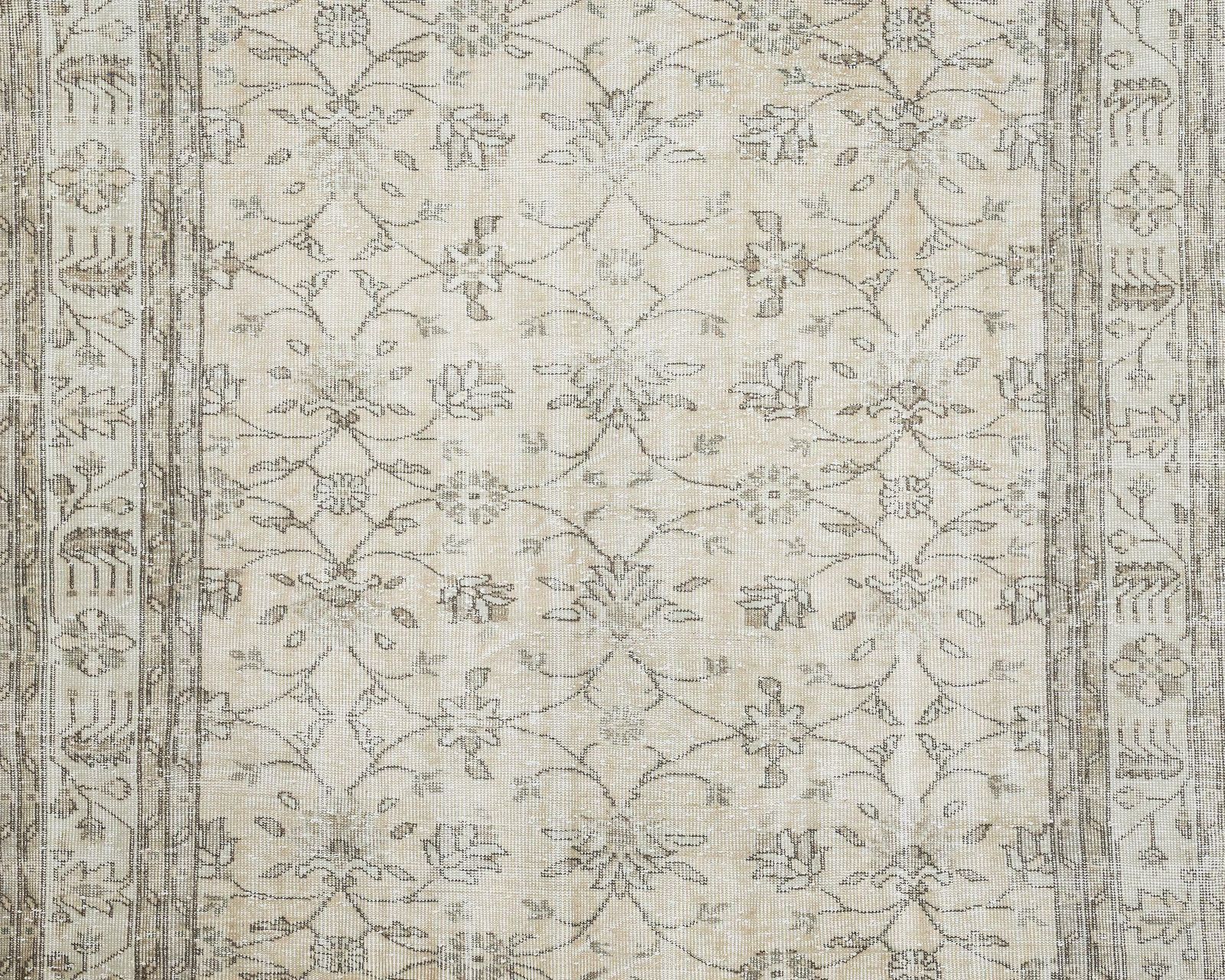6x9 Vintage Rug, Neutral Turkish Rug, Antique Rug, Low Pile Rug,Oushak Rug, Anatolian Rug, Handmade Rug, Naturel Rug,Living Room Rug, A4588 photo furniture