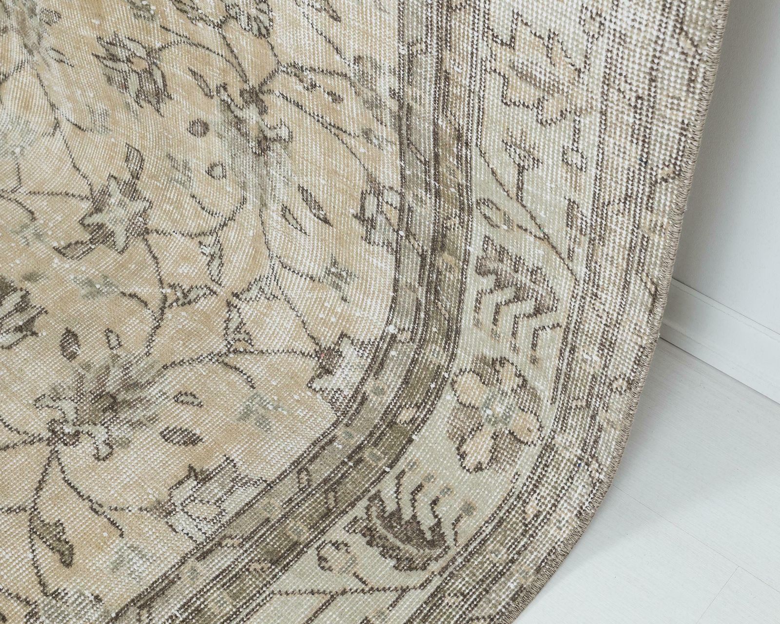 6x9 Vintage Rug, Neutral Turkish Rug, Antique Rug, Low Pile Rug,Oushak Rug, Anatolian Rug, Handmade Rug, Naturel Rug,Living Room Rug, A4588 photo vinterior