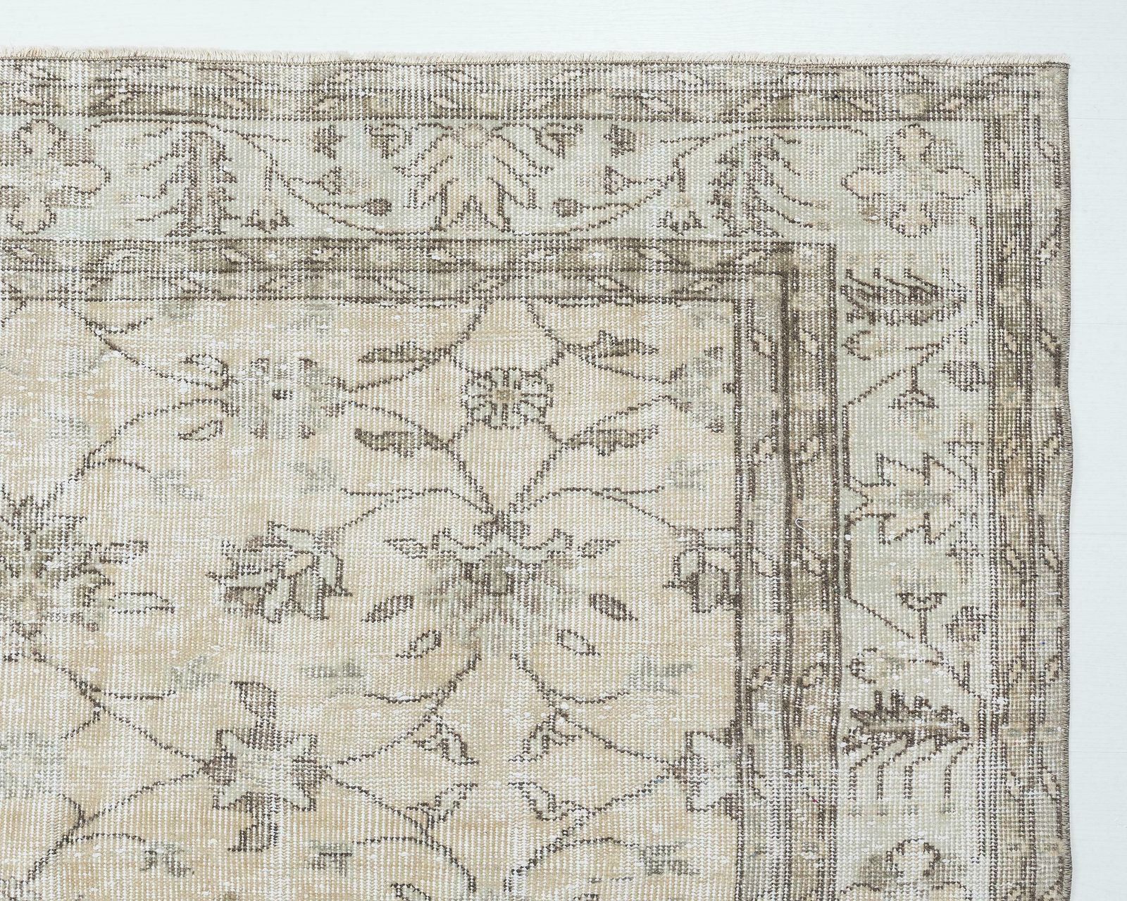 6x9 Vintage Rug, Neutral Turkish Rug, Antique Rug, Low Pile Rug,Oushak Rug, Anatolian Rug, Handmade Rug, Naturel Rug,Living Room Rug, A4588 photo buy