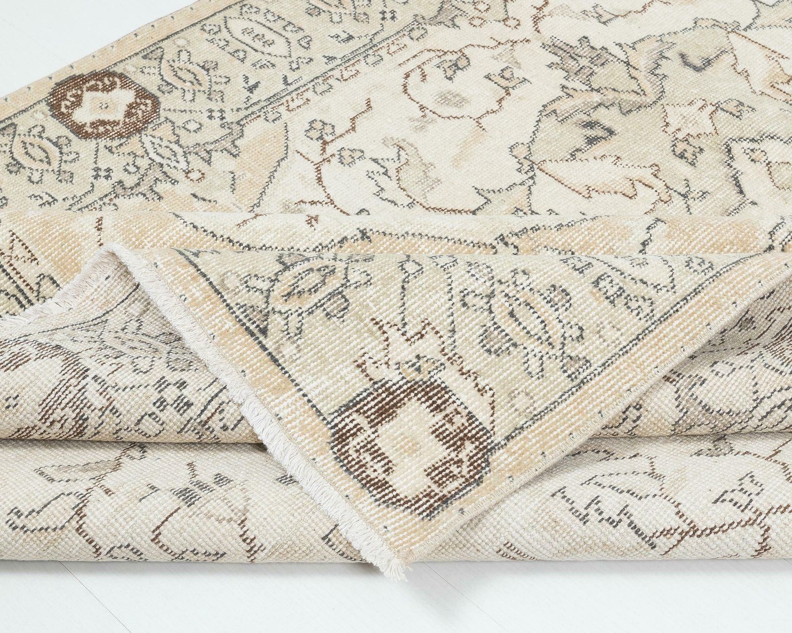 photo for sale 5.4 X 9.2 Feet Vintage Rug, Neutral Turkish Rug, Antique Handmade Rug, Turkey Rug,Anatolian Rug, Low Pile Rug, Naturel Rug, Faded Rug, A2519