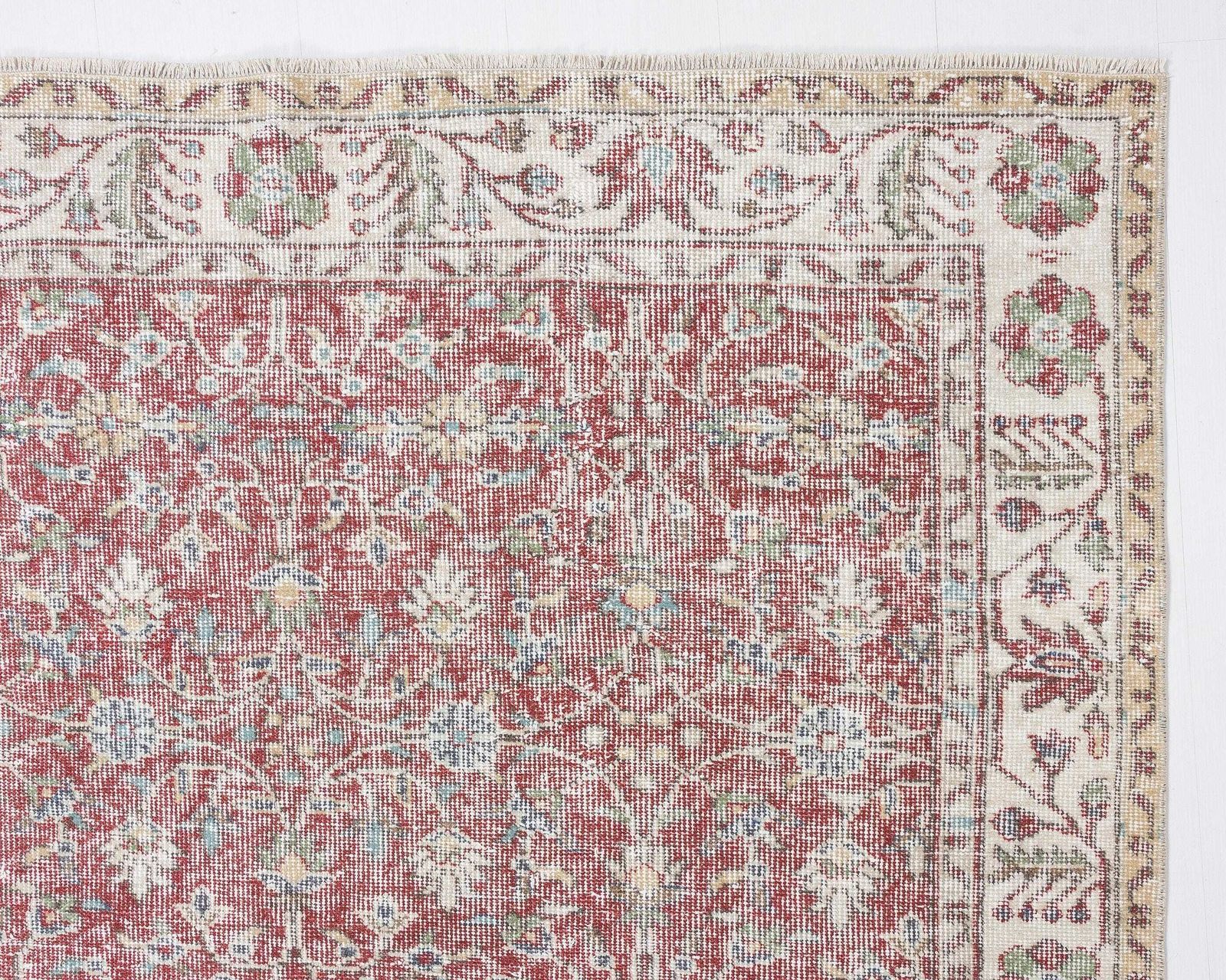 5.4x9.4 Feet Vintage Rug, Turkish Rug, Antique Rug, Low Pile Rug,Oushak Rug, Anatolian Rug, Handmade Rug,Naturel Rug,Living Room Rug photo vintage