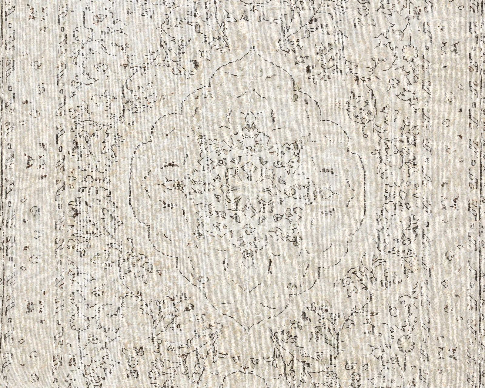 6x9 Vintage Rug, Neutral Turkish Rug, Antique Rug, Handmade Rug, Living Room Rug, Anatolian Rug, Wool Rug,Naturel Rug,Handknotted Rug photo for sale