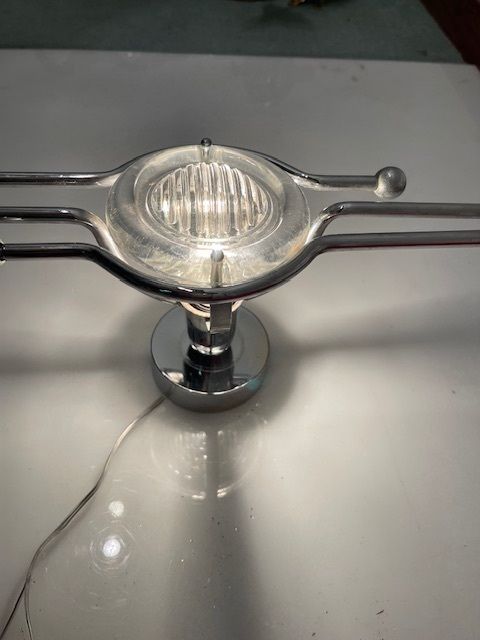 Steel Italian Sconces Sculptural Form Glass Lens 1970 Stilkronen photo Lighting