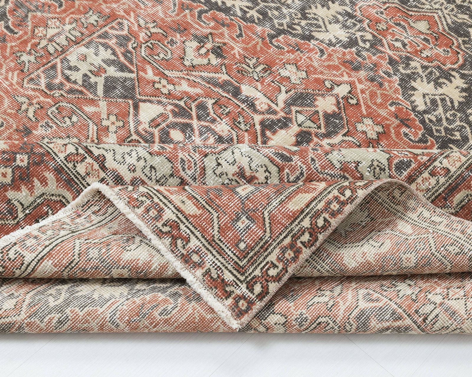 photo for sale 6.2 X 9.5 Ft Vintage Unique Turkish Low Pile Rug