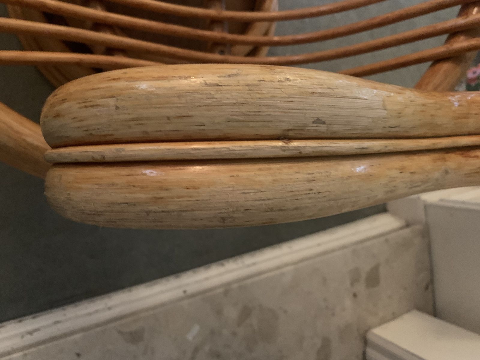 Vintage Swivel Rattan Armchair photo for sale