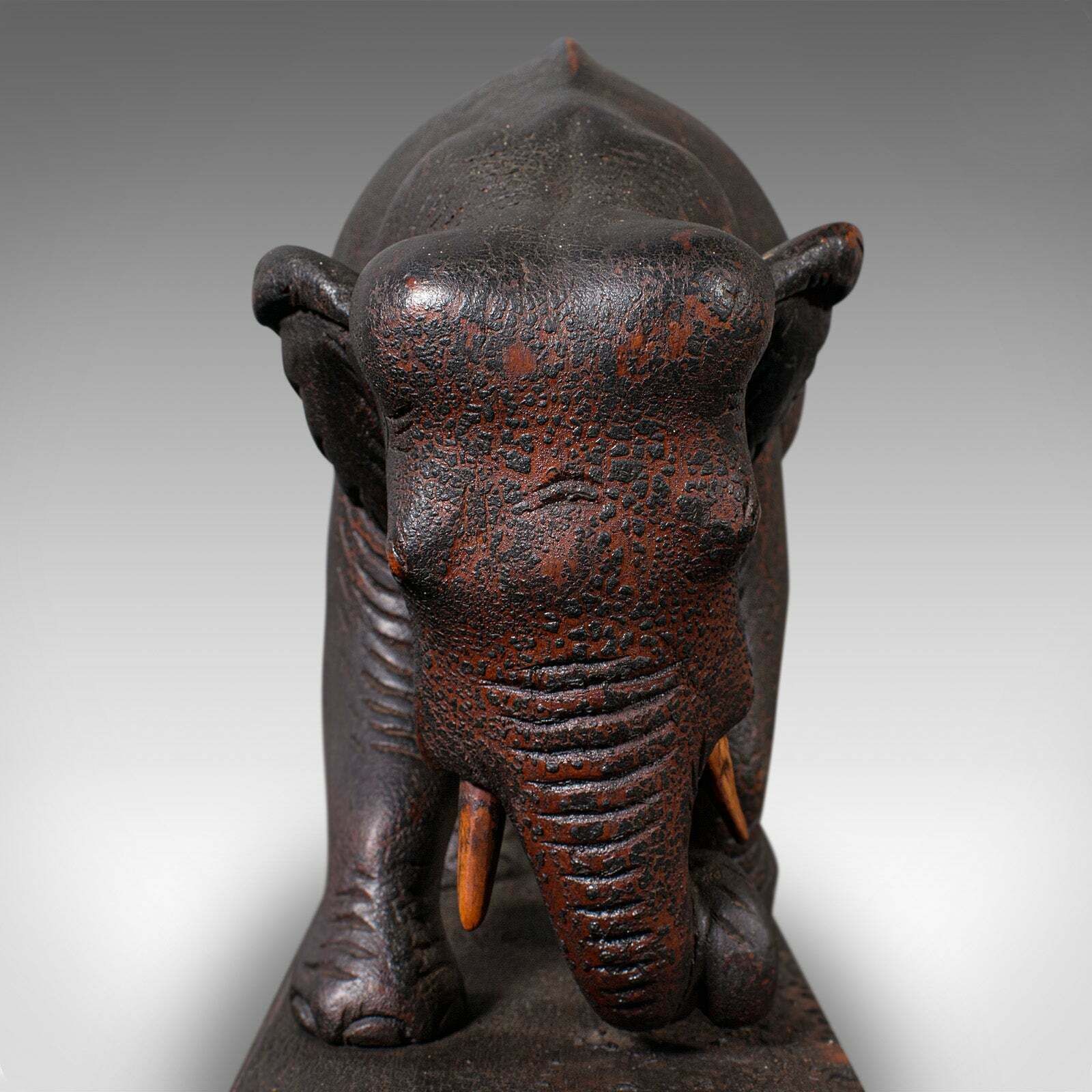 Pair Of Antique Elephant Bookends, English, Book Rest, Home Library, Victorian photo vintage