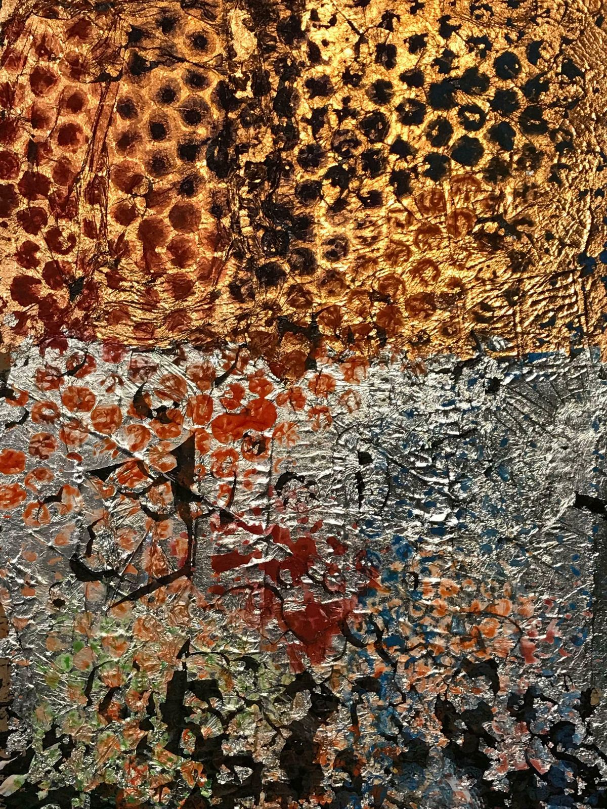 Minty Ramseyfusion   Stunning Large British Abstract Collage Painting2017 photo Art