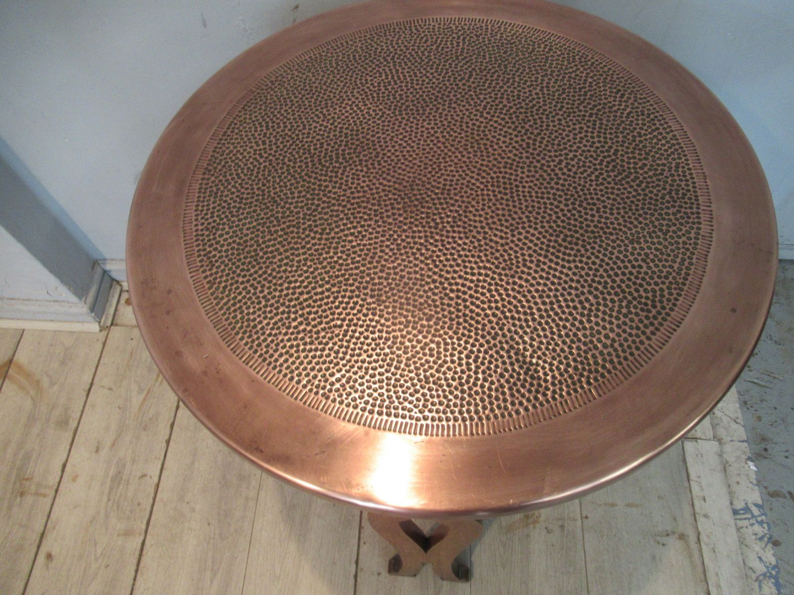 Arts And Crafts   Period  Oak And Copper  Table photo 476.0