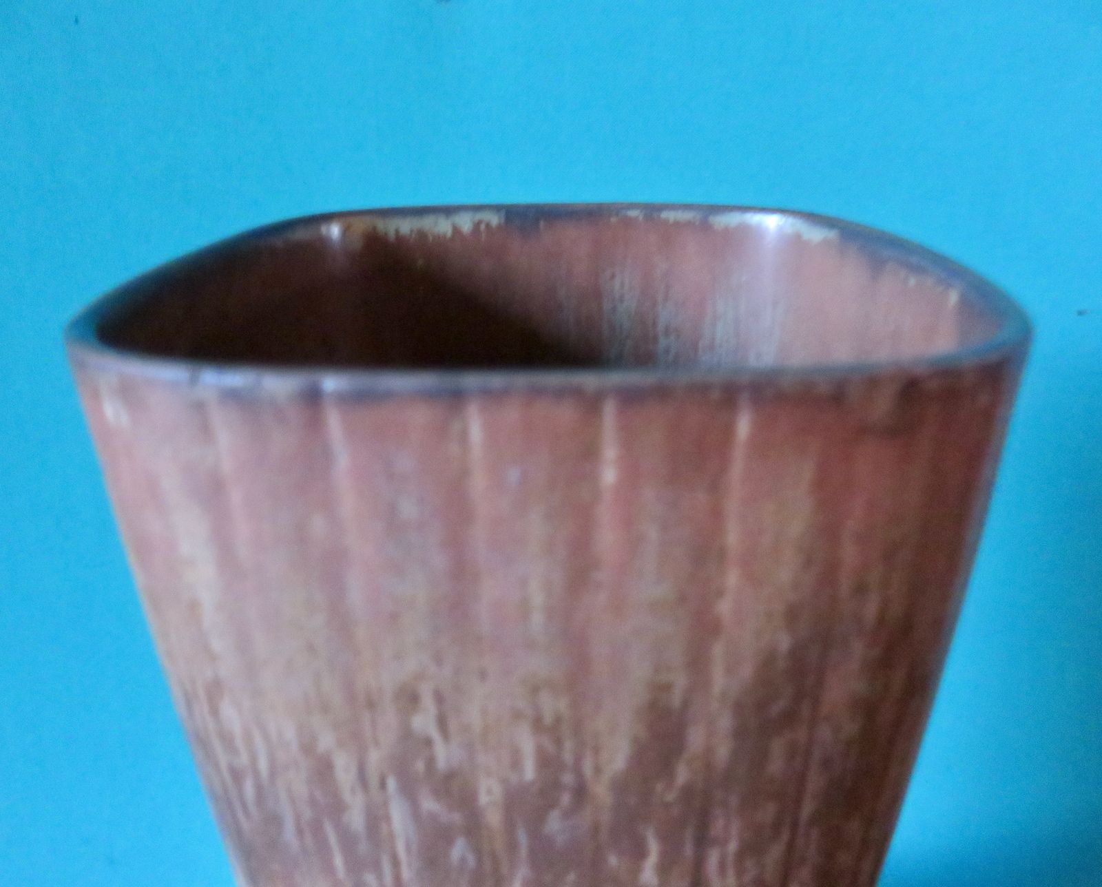 Stoneware Vase In A Range Of Browns, Taupes And Ochres By Gunnar Nylund For Rorstrand. Sweden 1960 photo vinterior
