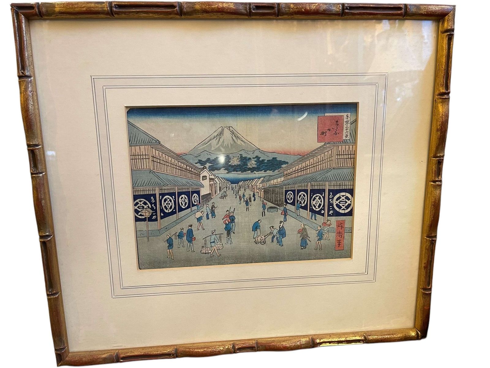 Ikkei Shosai A Set Of Ten Original Framed Woodblocks Circa 1870 photo vinterior
