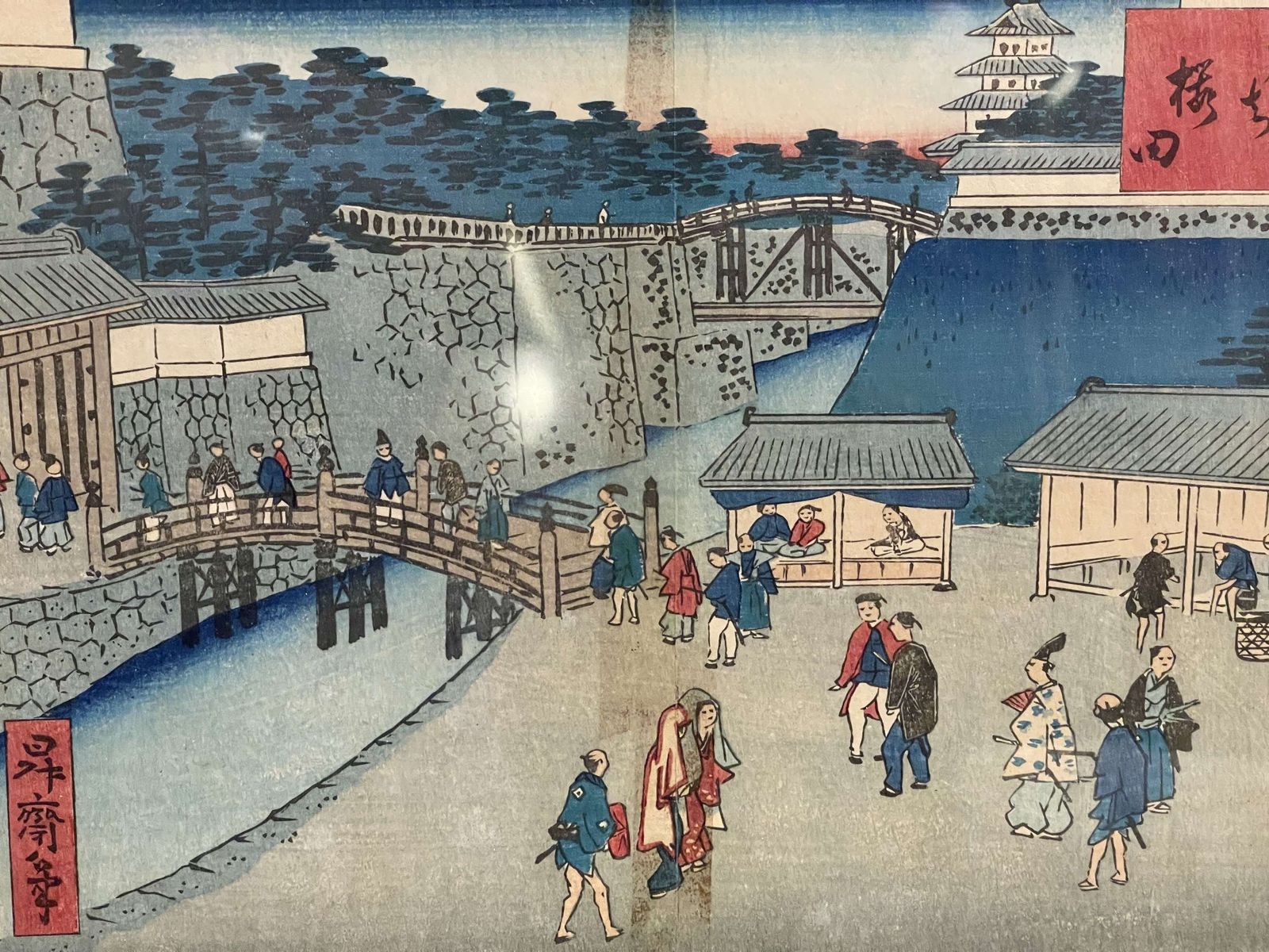 photo vinterior Ikkei Shosai A Set Of Ten Original Framed Woodblocks Circa 1870
