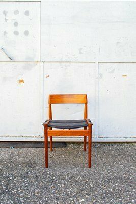 Teak And Leather Dining Chairs By P. Jeppesen For Grete Jalk, Denmark, 1959, Set Of 6 photo Furniture