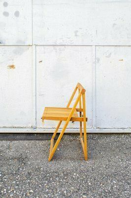 Trieste Folding Chairs In Beech By Aldo Jacober For Bazzani, Italy, 1960s, Set Of 3 photo Furniture