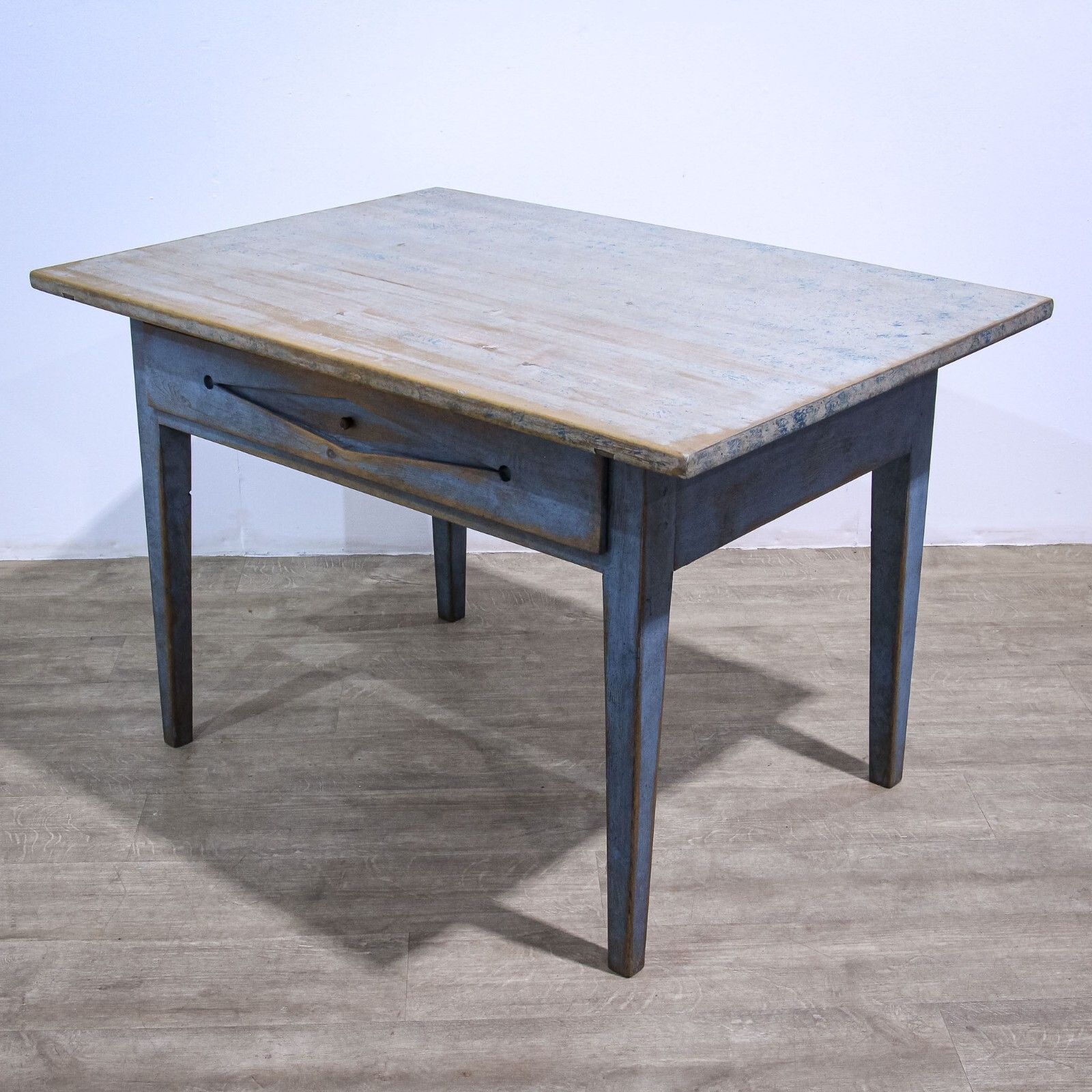 Blue Painted Scandinavian Kitchen Table photo Furniture