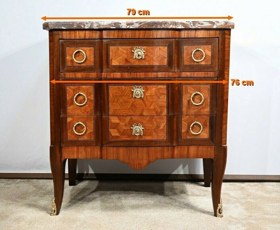 Small Chest Of Drawers In Rosewood And Mahogany  Louis XV Louis XVI Transition  2nd Part 19th Century photo furniture